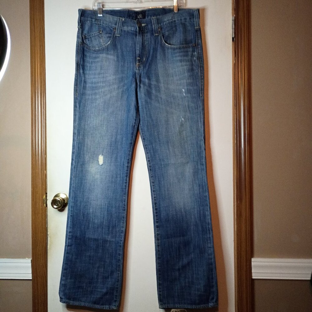 Rock &‎ Republic Men's Medium Wash Denim Straight Leg Jeans Size 36x34